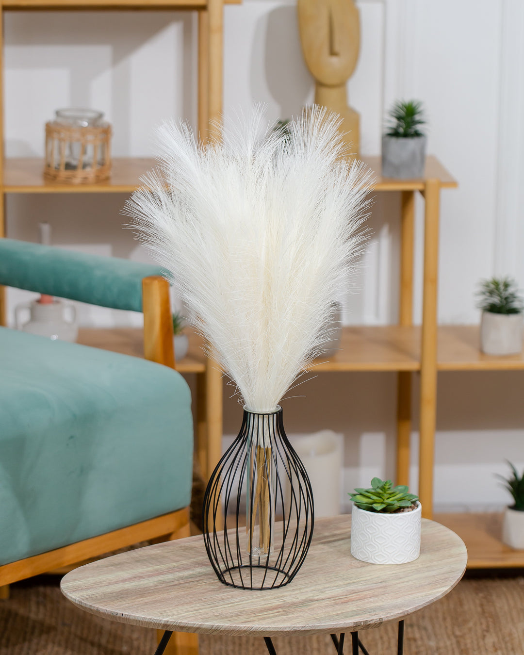 FAUX PAMPAS GRASS - White